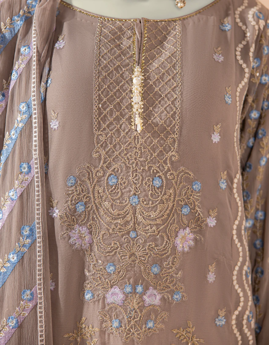 GREY CHIFFON 3PC STITCHED | JJPW-S-JPS-25-3938 F - Image 4
