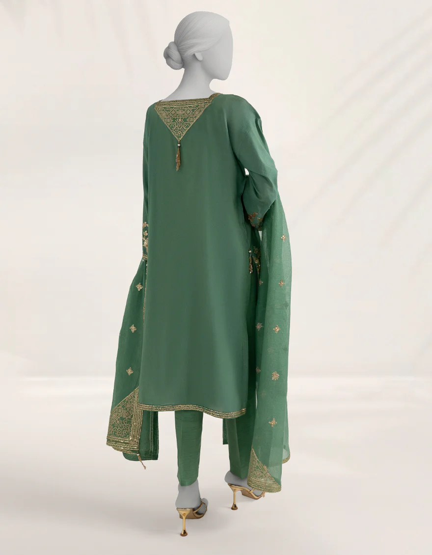 GREEN COTTON NET 3PC STITCHED | JJPW-S-JPS-25-3940 FB/DANEEN-2 - Image 3