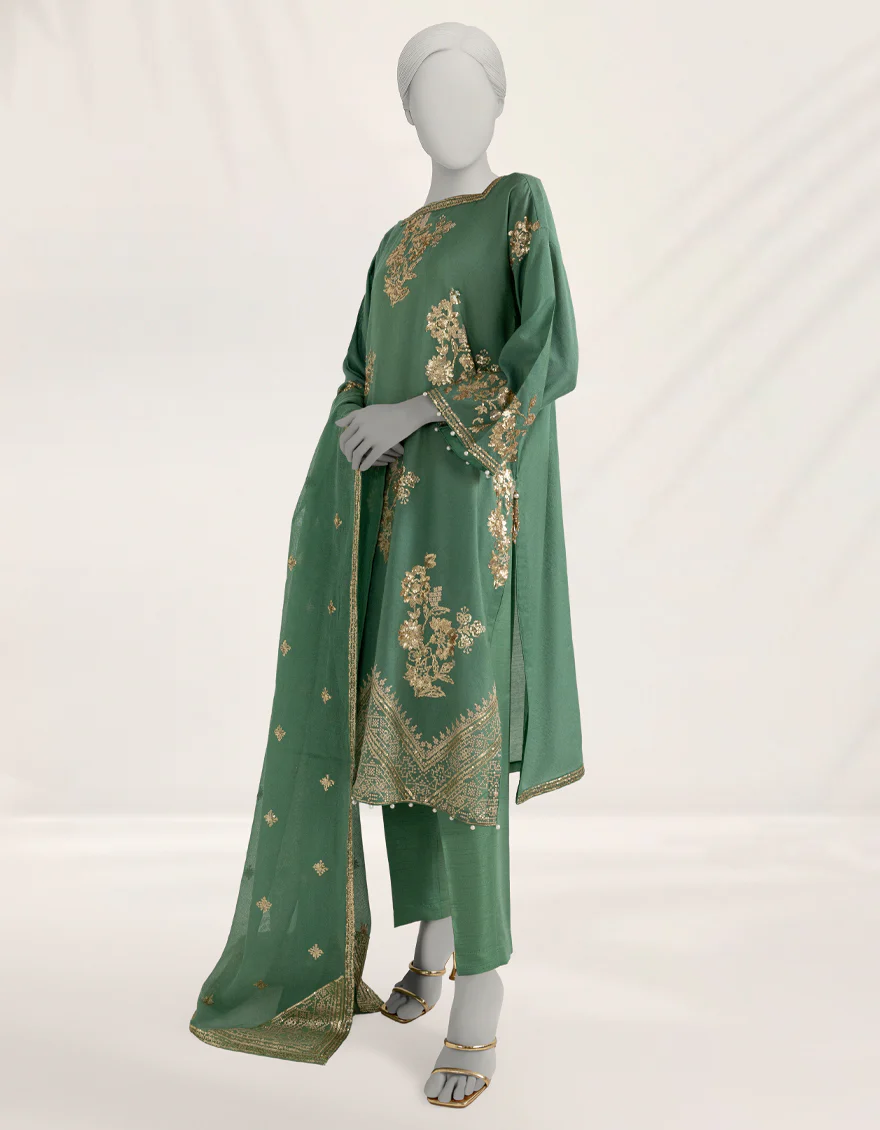 GREEN COTTON NET 3PC STITCHED | JJPW-S-JPS-25-3940 FB/DANEEN-2 - Image 5