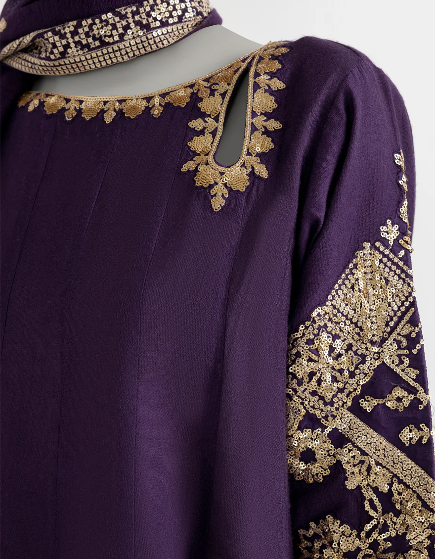 PURPLE COTTON NET 3PC STITCHED | JJPW-S-JPS-25-3942 FB/DANEEN-4 - Image 4