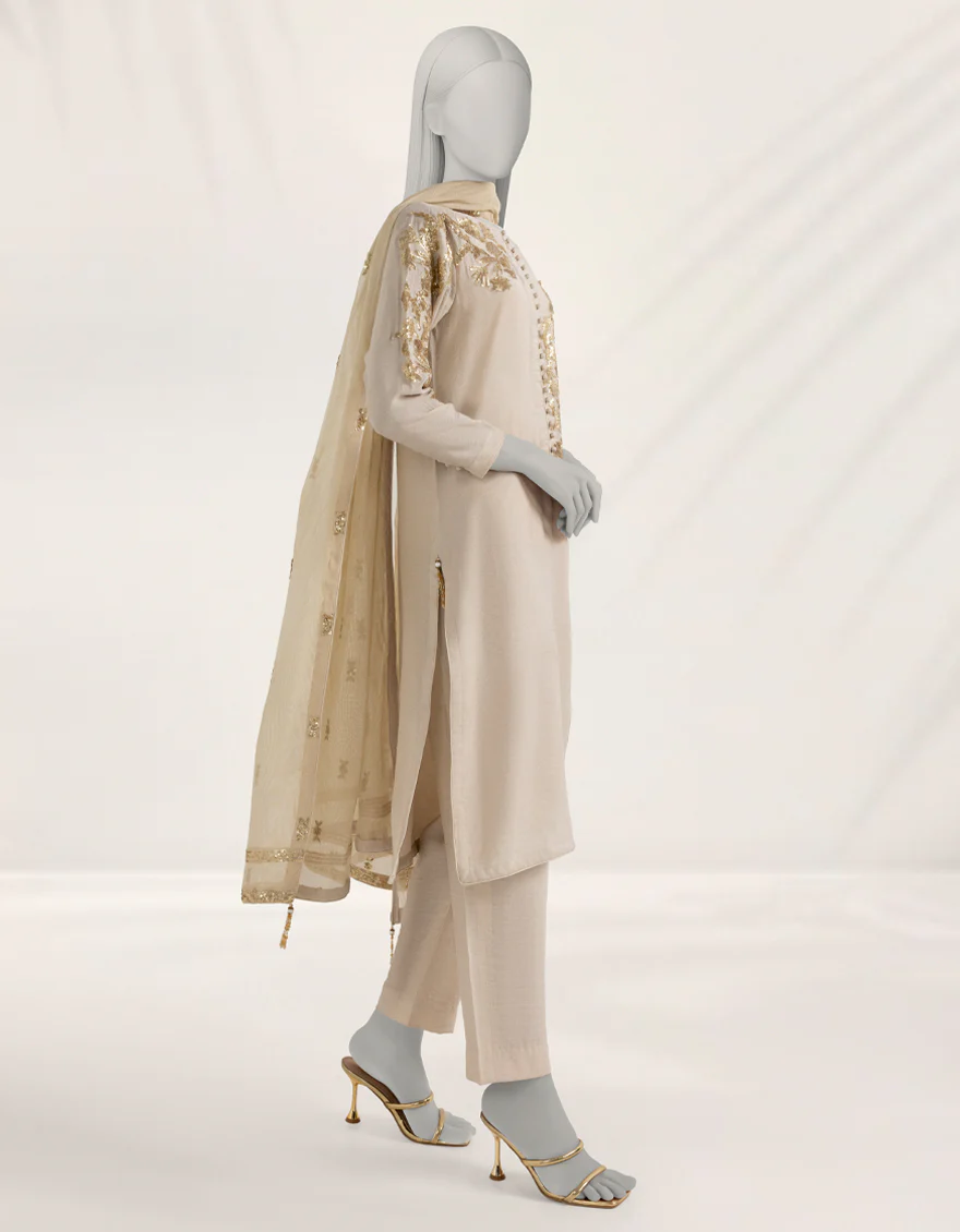 BEIGE COTTON NET 3PC STITCHED | JJPW-S-JPS-25-3943 FB/DANEEN-5 - Image 4