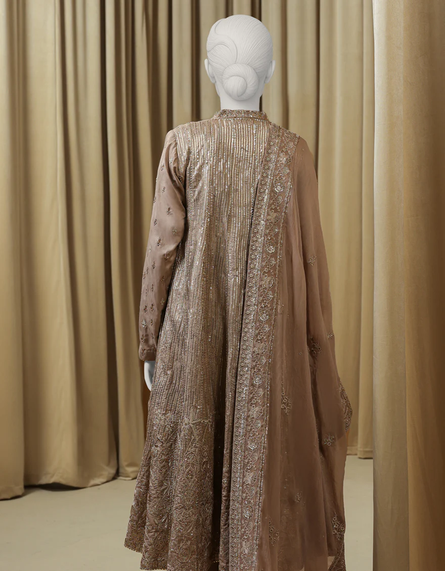 BEIGE RAW SILK 3PC STITCHED | JJPW-S-JPS-25-3973 FB/INARA-11 - Image 2