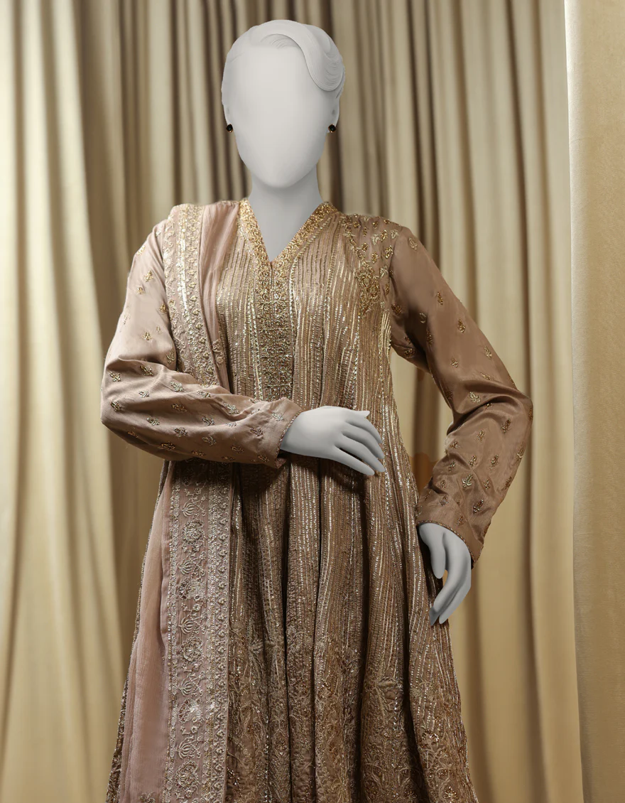 BEIGE RAW SILK 3PC STITCHED | JJPW-S-JPS-25-3973 FB/INARA-11 - Image 3