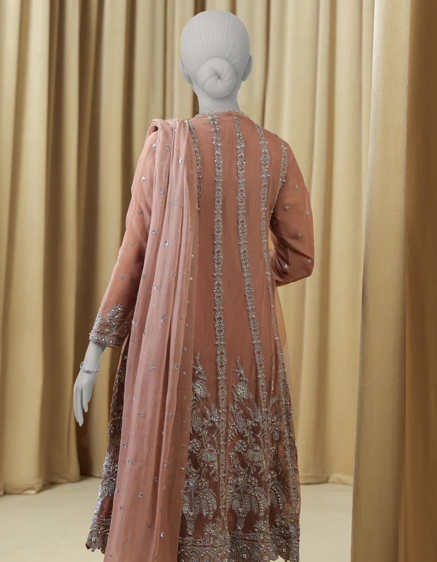TEA PINK RAW SILK 3PC STITCHED | JJPW-S-JPS-25-3977 FB/INARA-15 - Image 2