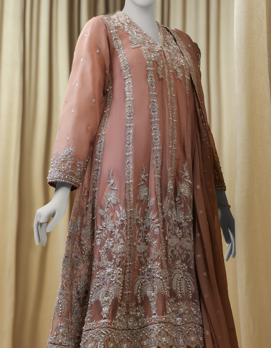 TEA PINK RAW SILK 3PC STITCHED | JJPW-S-JPS-25-3977 FB/INARA-15 - Image 3