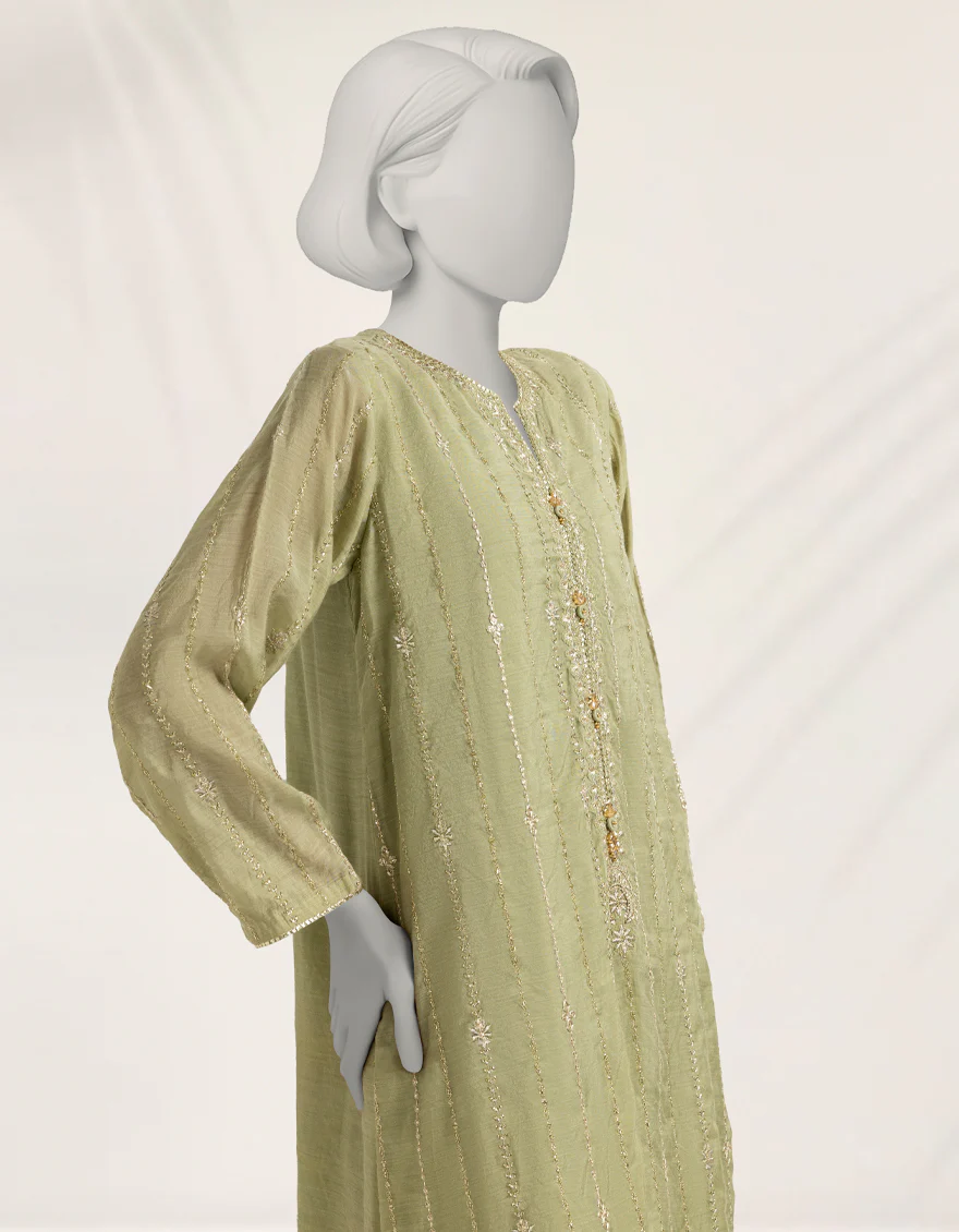 GREEN PAPER COTTON 2PC STITCHED | JJPW-S-JPS-25-3987 FB/DANEEN-02 - Image 2