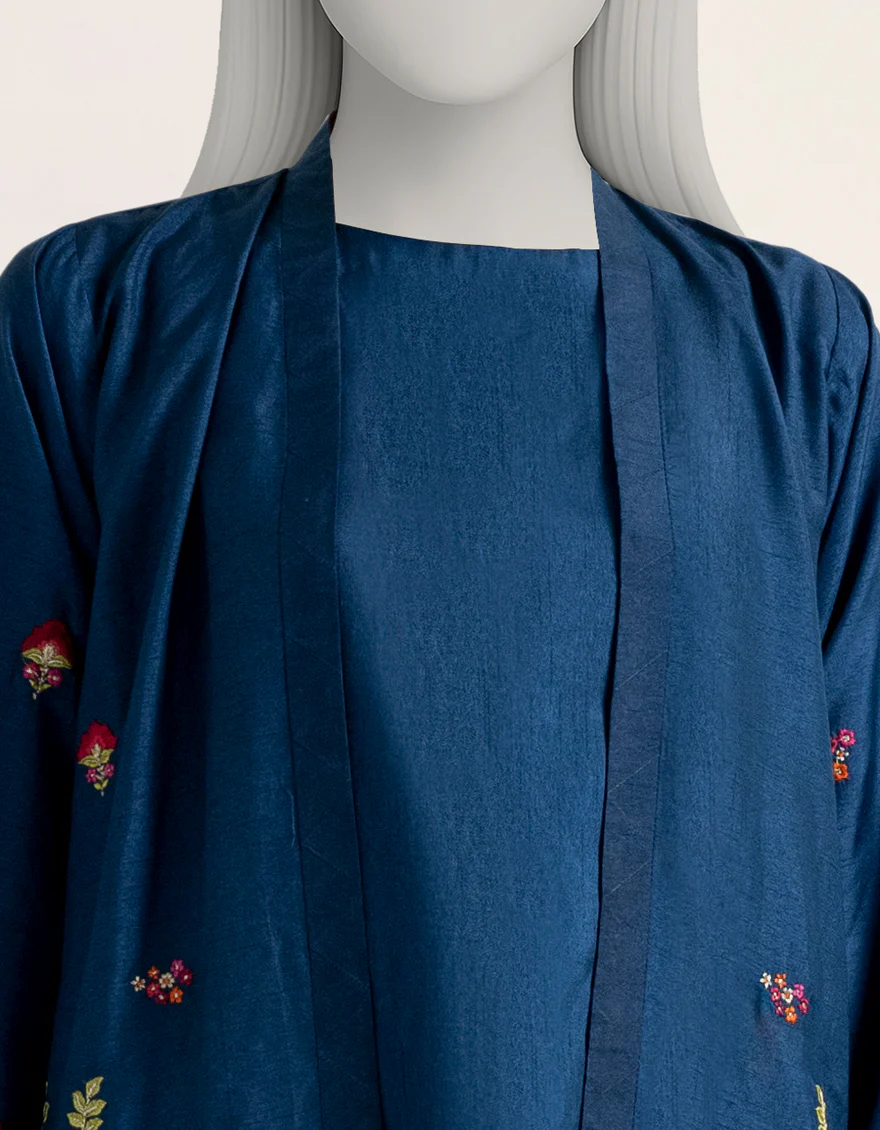 BLUE RAW SILK 2PC STITCHED | JJPW-S-JPS-25-3988 FB/DANEEN-03 - Image 4