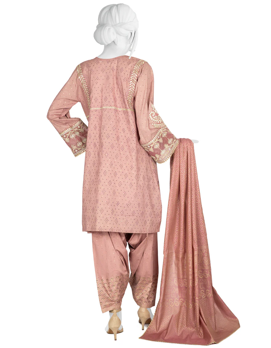 T-PINK LAWN 3PC STITCHED | JJPW-S-JPS-US-22-3915 FB/JH-156 - Image 2