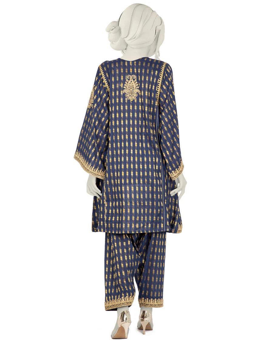 BLUE ORGANZA 3PC STITCHED | JJPW-S-JPS-US-22-3922 FB/ASTER BLUE - Image 3