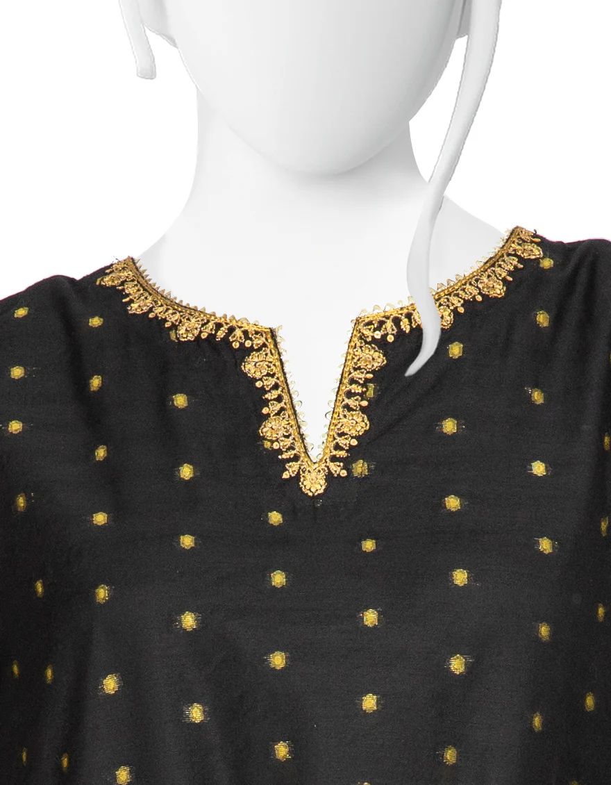 BLACK JACQUARD 3PC STITCHED | JJPW-S-JPS-US-22-3924 FB/IRIS BLACK - Image 3