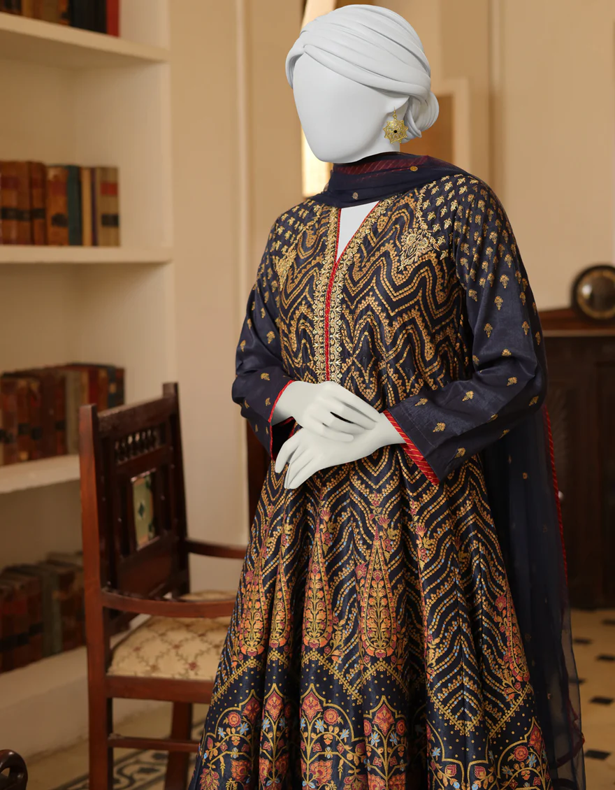 INDIGO COTTON 3PC STITCHED | JJPW-S-JPS-US-22-3930 FB/JH-168(MF-845) - Image 2
