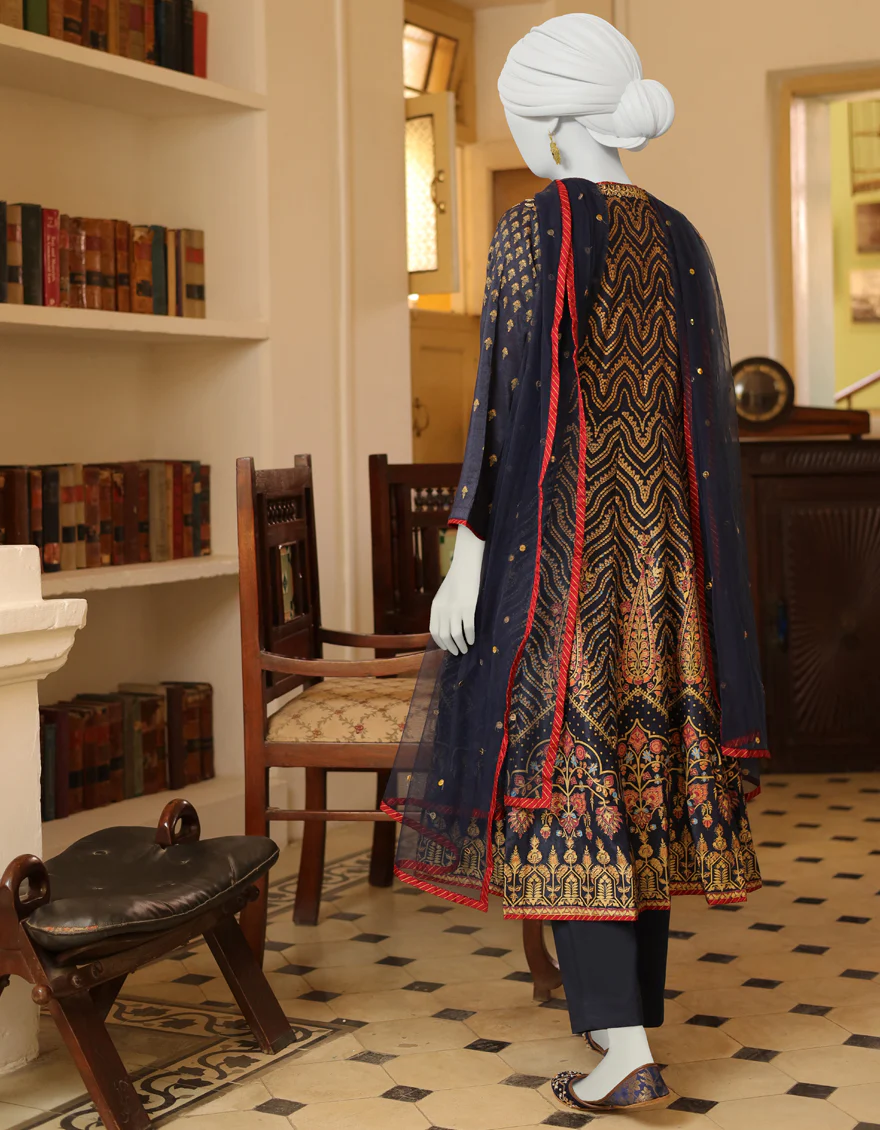INDIGO COTTON 3PC STITCHED | JJPW-S-JPS-US-22-3930 FB/JH-168(MF-845) - Image 3