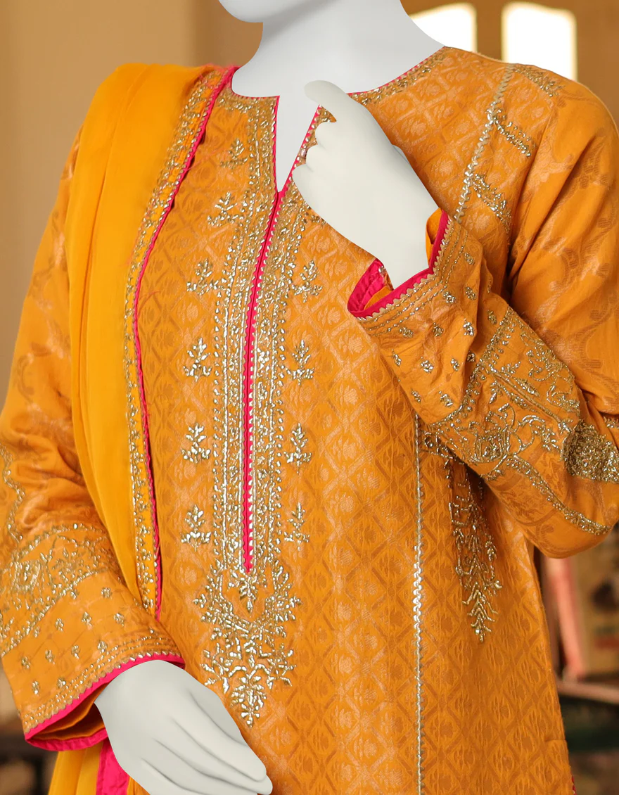 OCHER DYED 3PC STITCHED | JJPW-S-JPS-US-23-3905 FB/HF-159 - Image 3