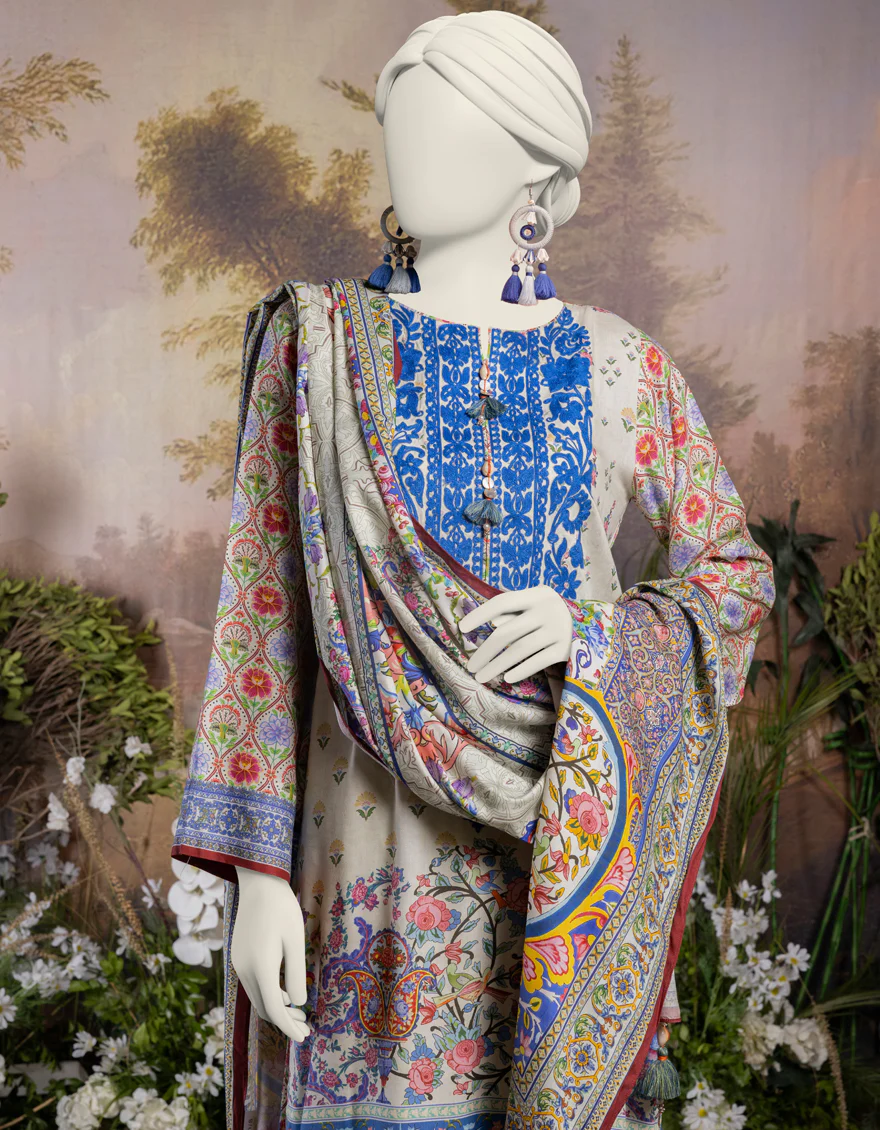 MULTICOLOR LINEN 3PC STITCHED | JJPW-S-JPW-24-001 FB/PERSIA-01 - Image 3
