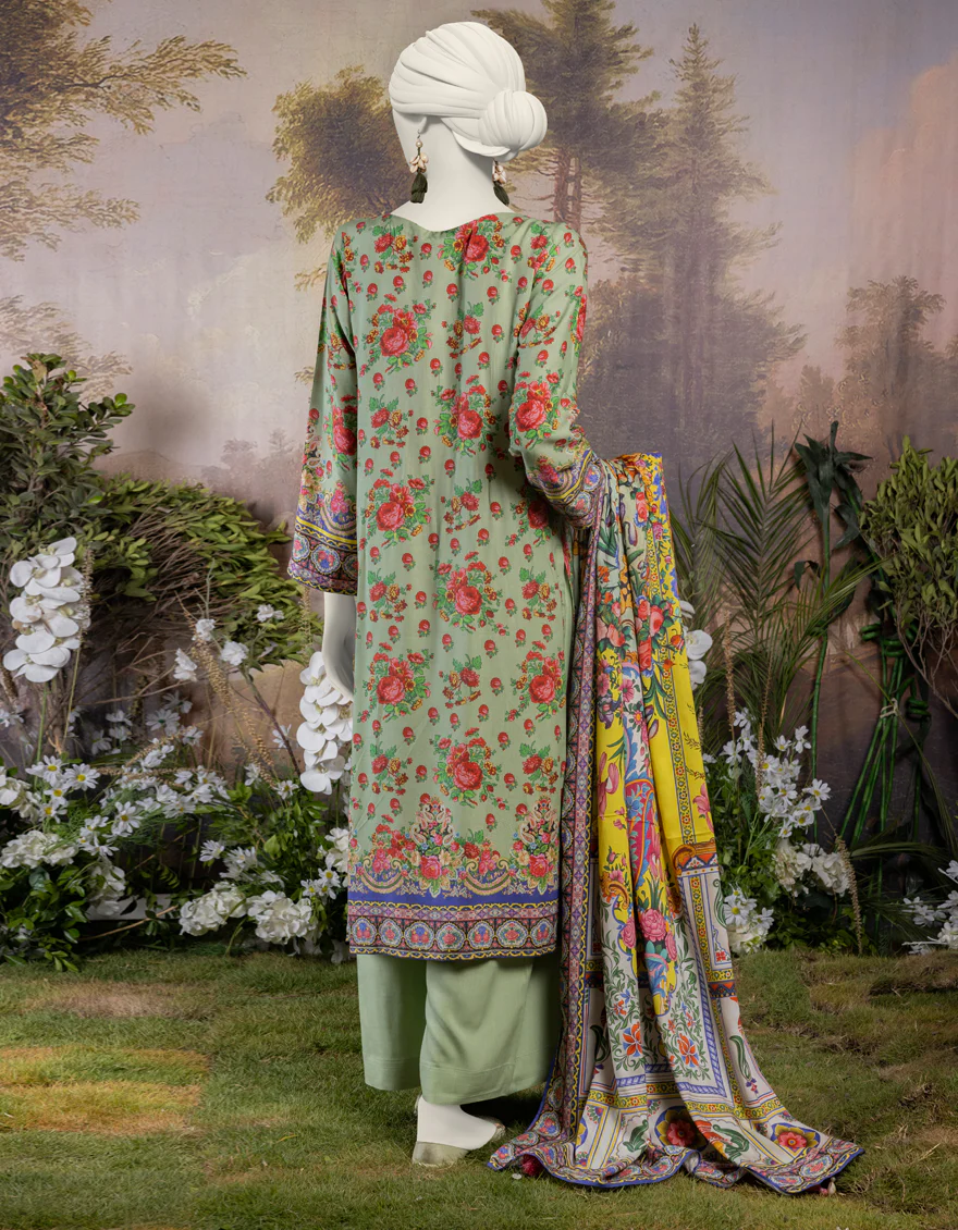 GREEN LINEN 3PC STITCHED | JJPW-S-JPW-24-002 FB/PERSIA-02 - Image 2