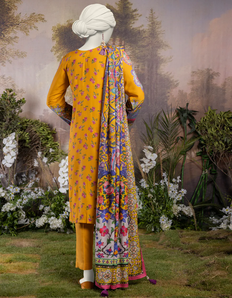 YELLOW LINEN 3PC STITCHED | JJPW-S-JPW-24-004 FB/PERSIA-04 - Image 2