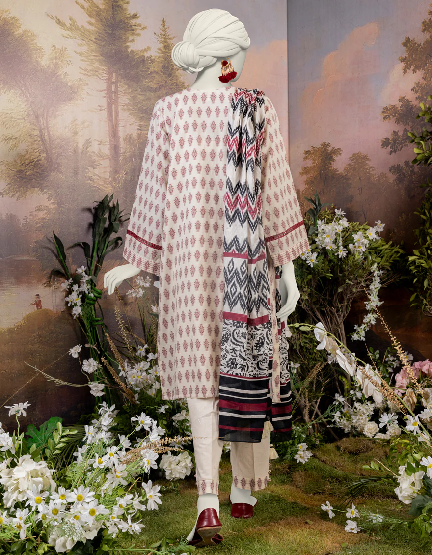 WHITE JACQUARD 3PC STITCHED | JJPW-S-JPW-24-015 FB/TURKISH-03 - Image 2