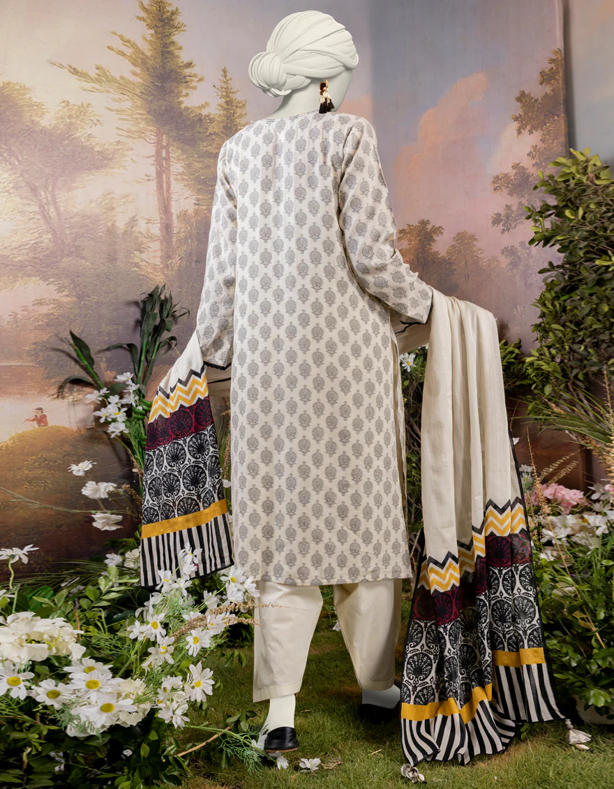 WHITE JACQUARD 3PC STITCHED | JJPW-S-JPW-24-016 FB/TURKISH-04 - Image 2