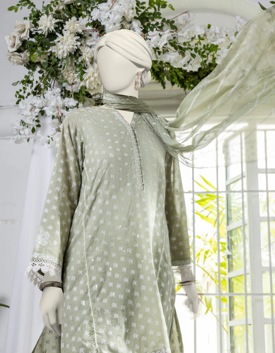 GREEN LIMINAL 3PC STITCHED | JJPW-S-JPW-24-023 FB/PASTE PRINT-3 - Image 3