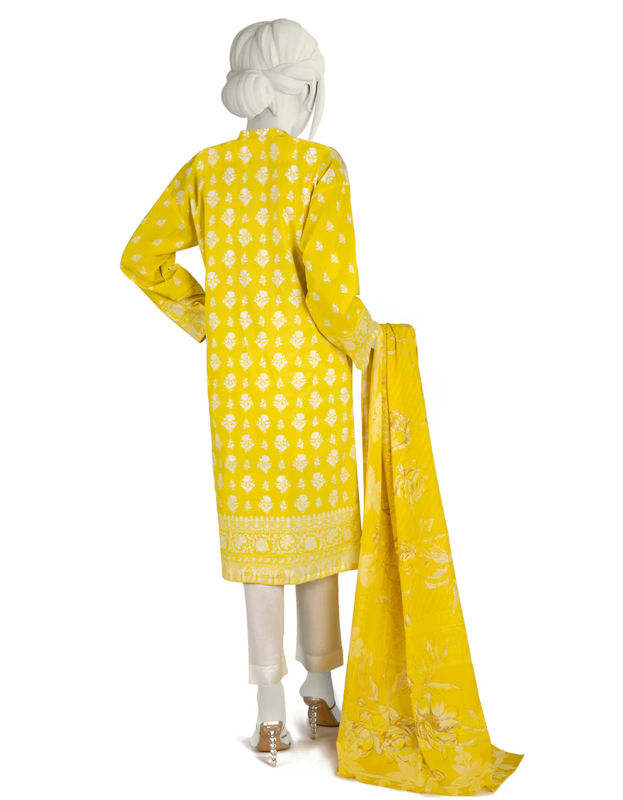 YELLOW LAWN 3PC STITCHED | JJPW-S-JPW-US-22-003 FB/ISIDORE - Image 2