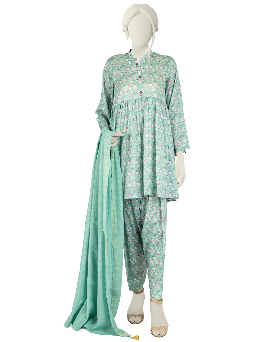 MULTICOLOR LAWN 3PC STITCHED | JJPW-S-JPW-US-22-010 FB/KEELA
