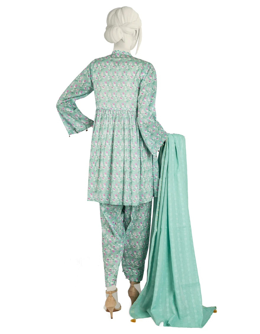 MULTICOLOR LAWN 3PC STITCHED | JJPW-S-JPW-US-22-010 FB/KEELA - Image 2