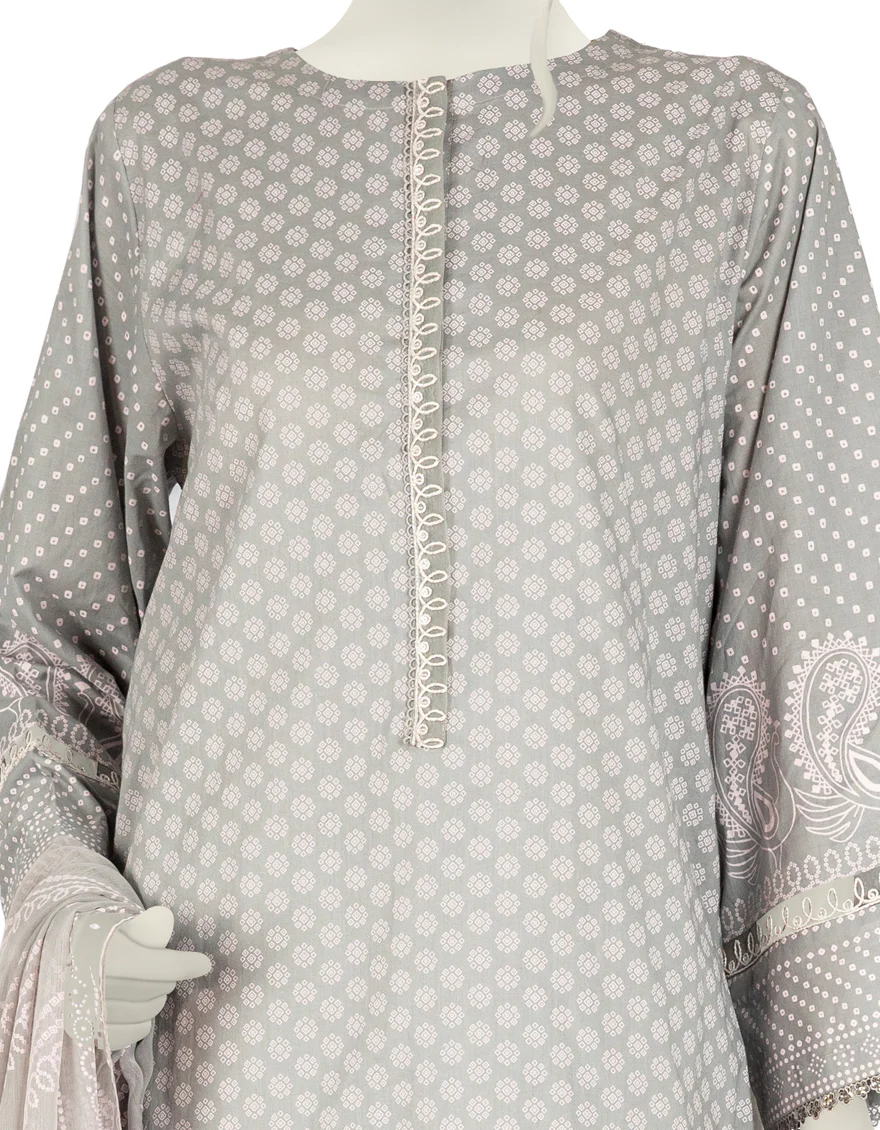 GREY LAWN 3PC STITCHED | JJPW-S-JPW-US-22-014 FB/PHULRI - Image 3