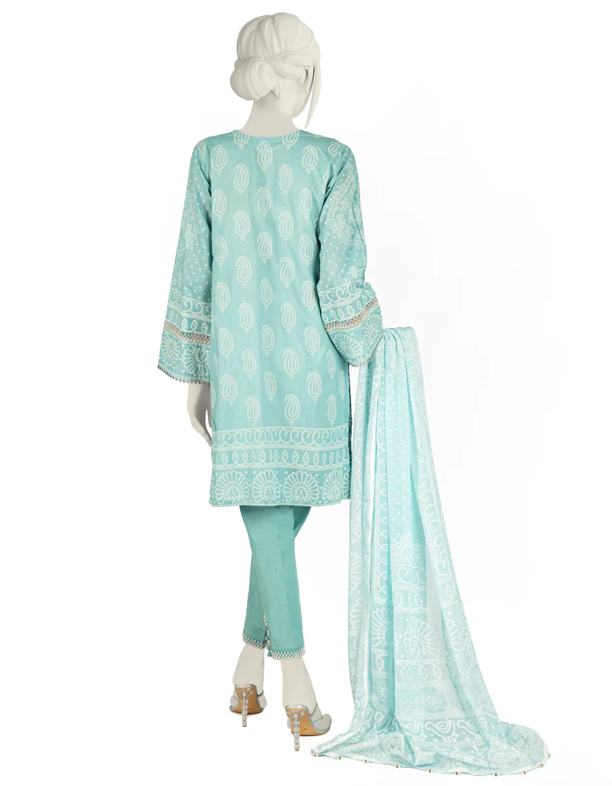 BLUE LAWN 3PC STITCHED | JJPW-S-JPW-US-22-015 FB/PHULRHO - Image 2