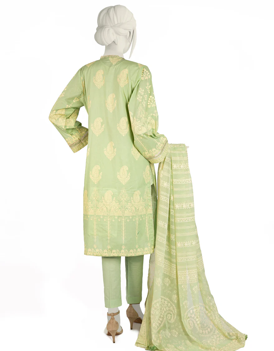 GREEN LAWN 3PC STITCHED | JJPW-S-JPW-US-22-016 FB/MASHRU - Image 2