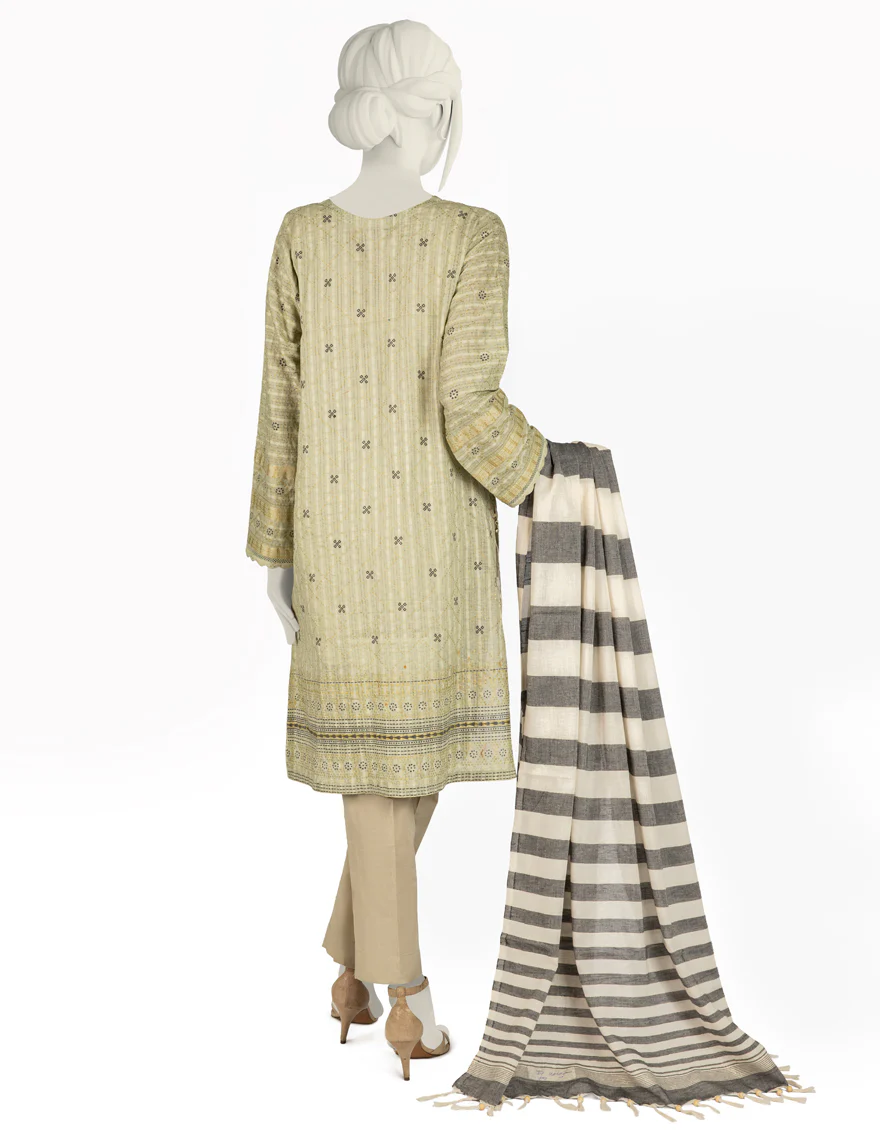 GREEN JACQUARD 3PC STITCHED | JJPW-S-JPW-US-22-017 FB/FAYRA-568 - Image 2