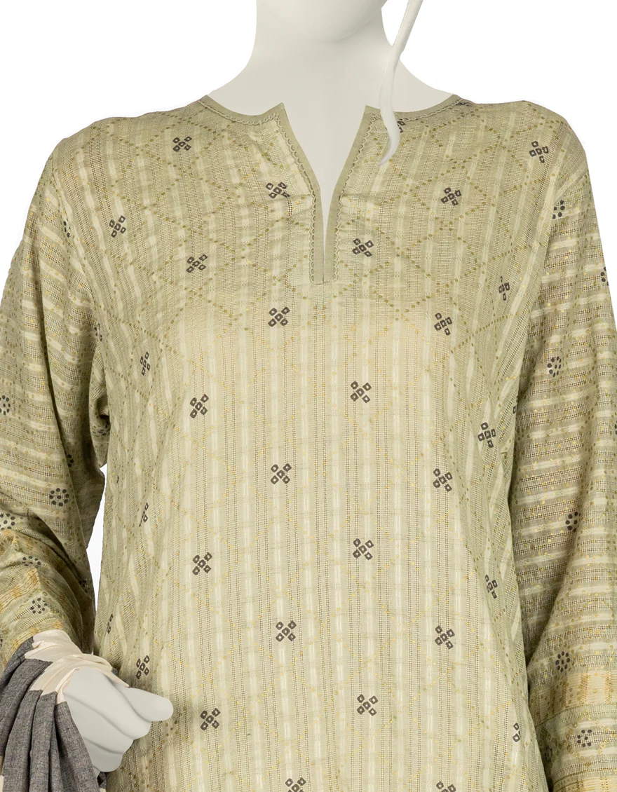 GREEN JACQUARD 3PC STITCHED | JJPW-S-JPW-US-22-017 FB/FAYRA-568 - Image 3