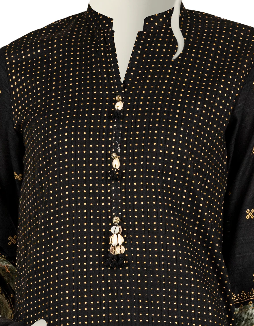 BLACK JACQUARD 3PC STITCHED | JJPW-S-JPW-US-22-018 FB/MUREEL - Image 3