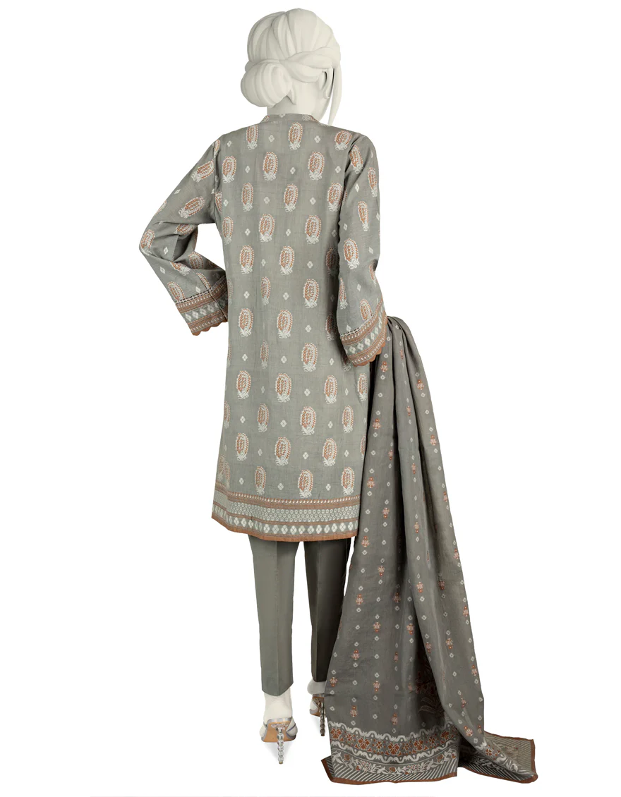 GREY JACQUARD 3PC STITCHED | JJPW-S-JPW-US-22-023 FB/ZEB - Image 2