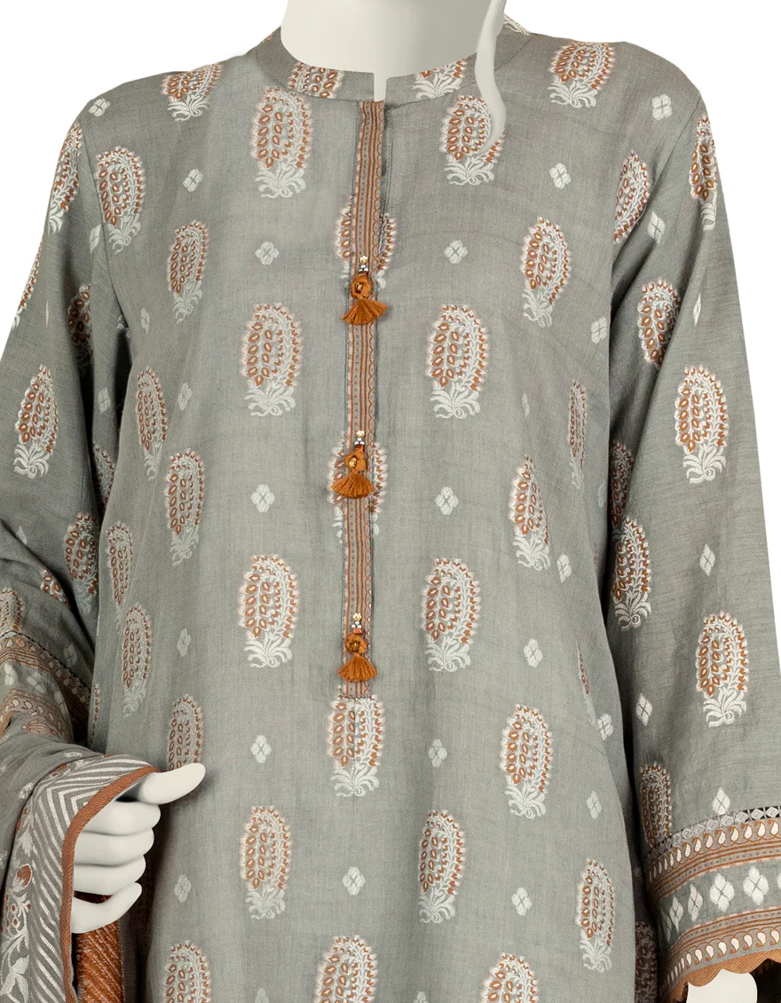GREY JACQUARD 3PC STITCHED | JJPW-S-JPW-US-22-023 FB/ZEB - Image 3
