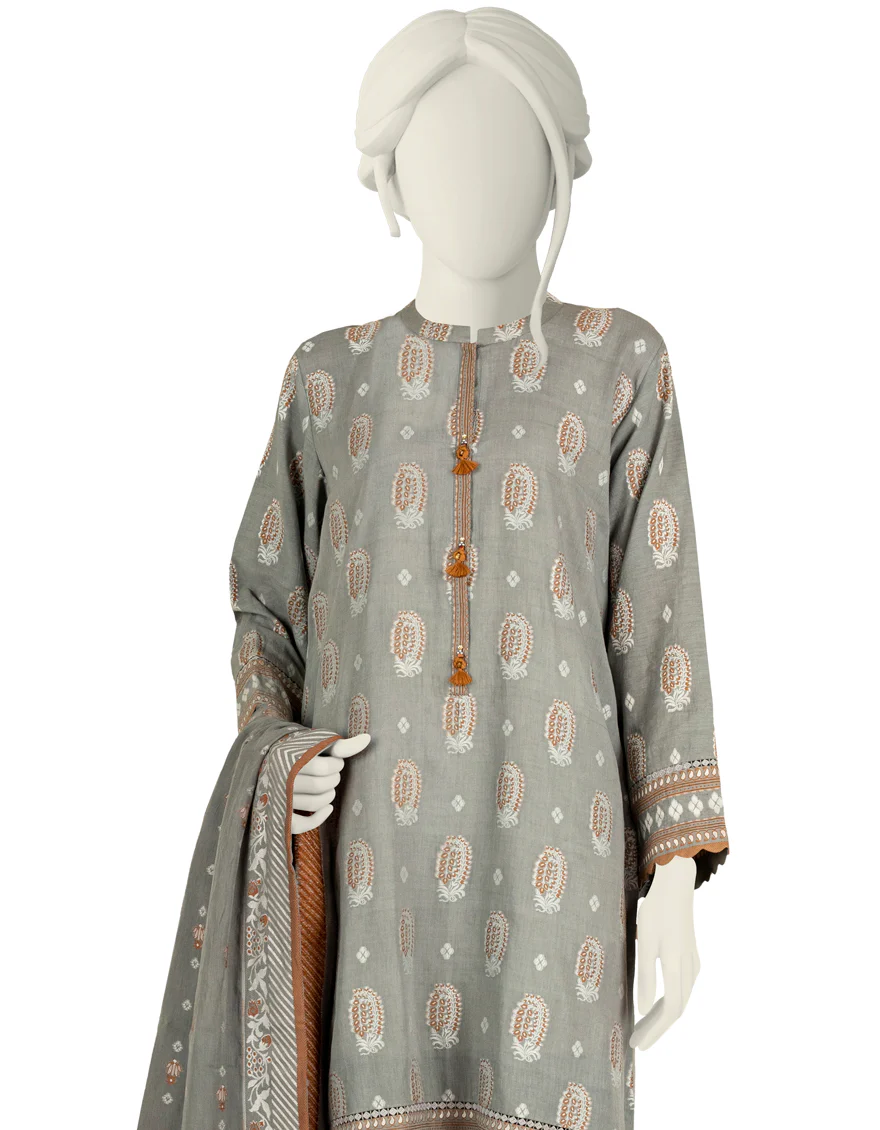 GREY JACQUARD 3PC STITCHED | JJPW-S-JPW-US-22-023 FB/ZEB - Image 4
