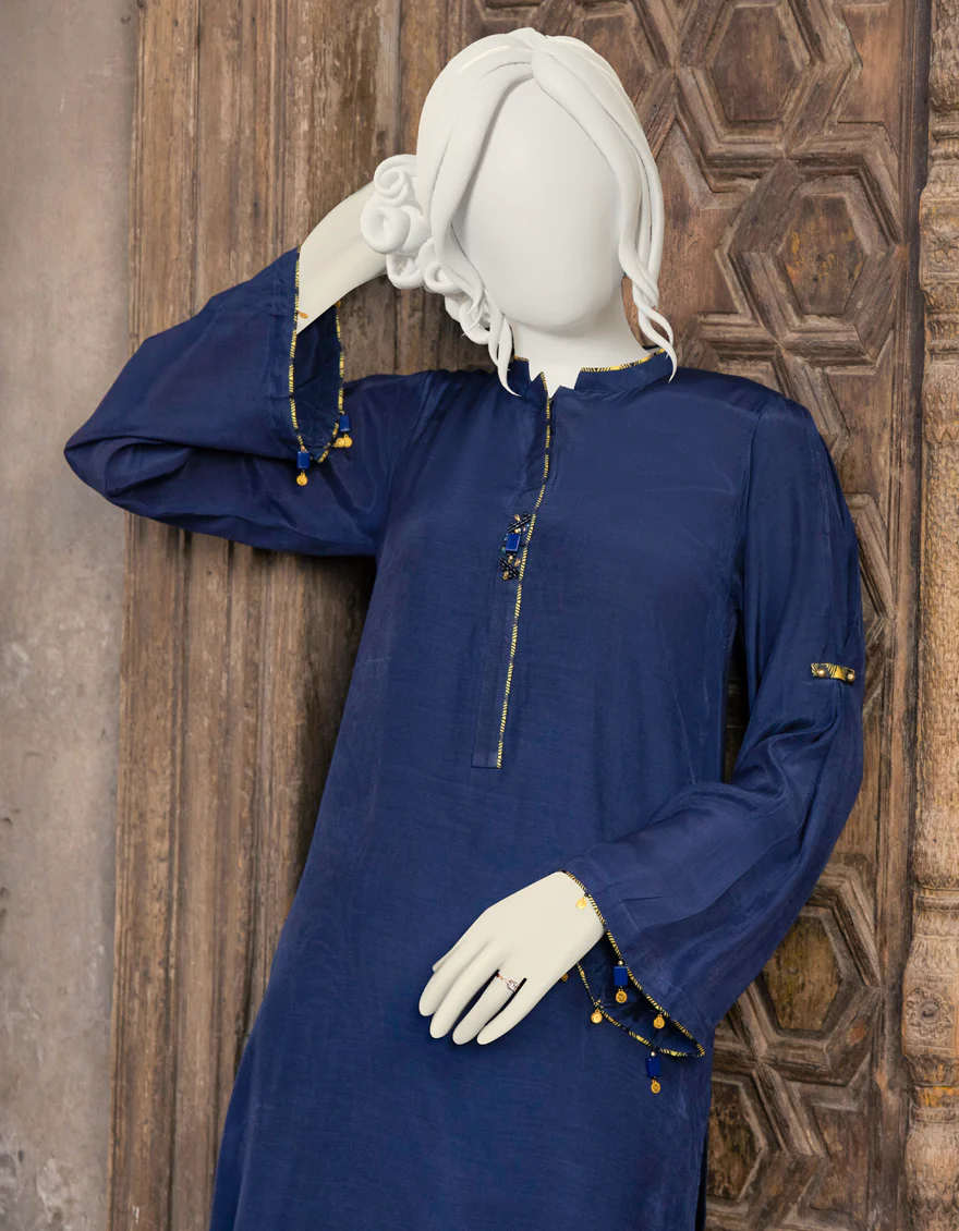 BLUE SILK 2PC STITCHED | JJPW-S-JPW2-US-22-389 FB/FF-471 - Image 4