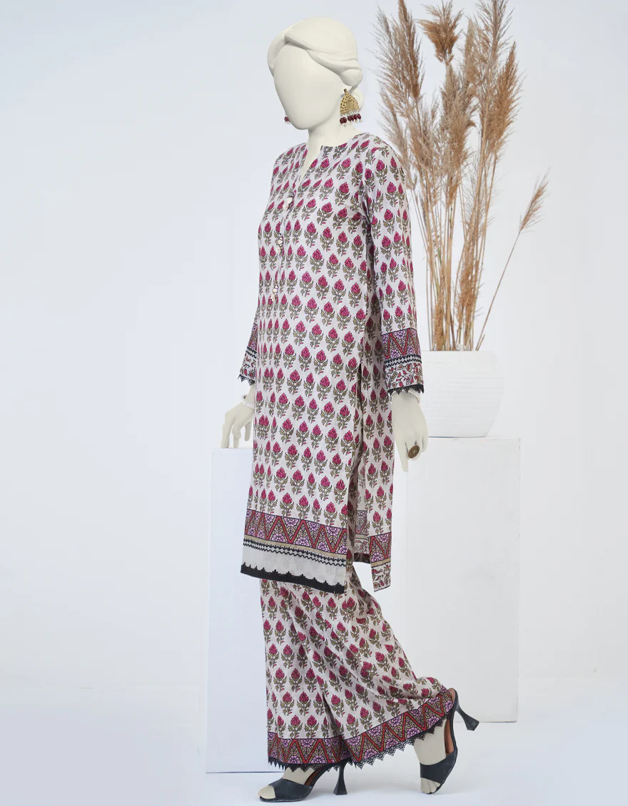 BEIGE PRINTED 2PC STITCHED | JJPW-S-JPW2-US-23-060 FB/JT-954 - Image 3
