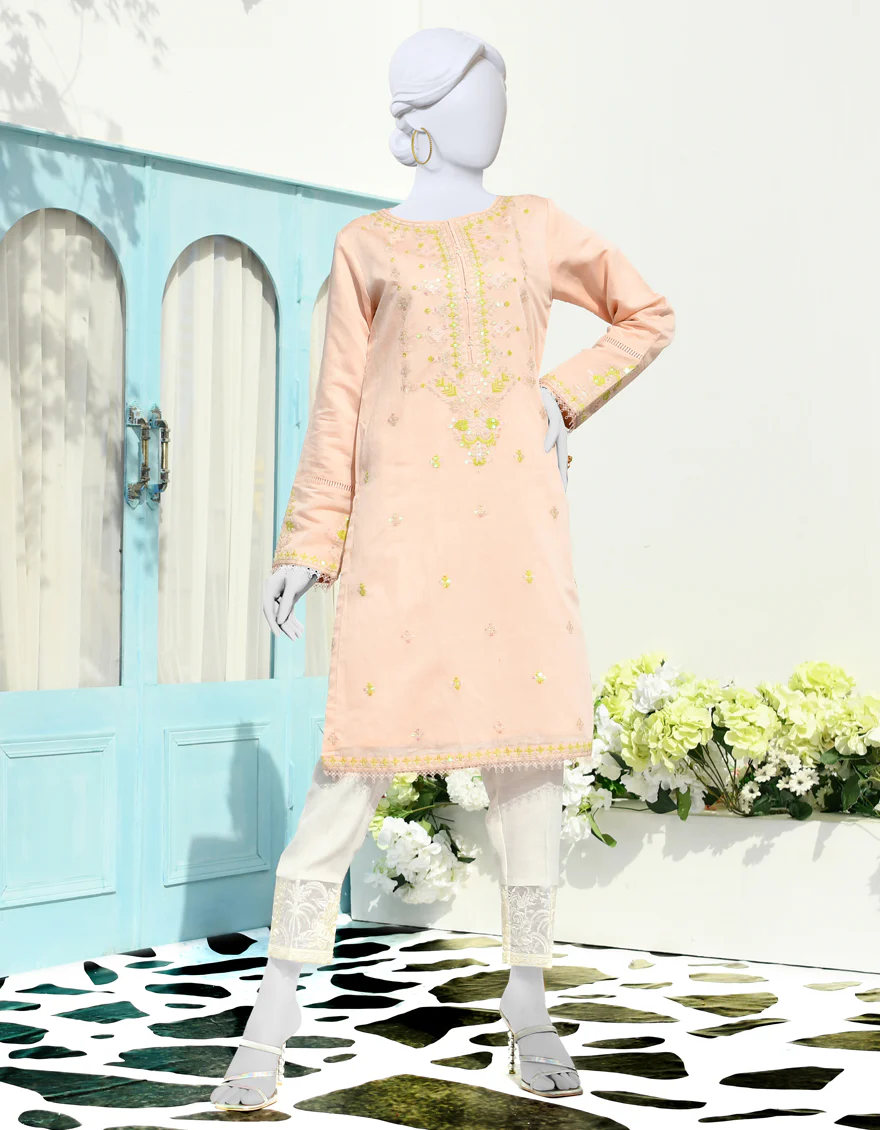 PEACH ZARI 2PC STITCHED | JJPW-S-JPW2-US-23-929 FB/ZARI NET - Image 2
