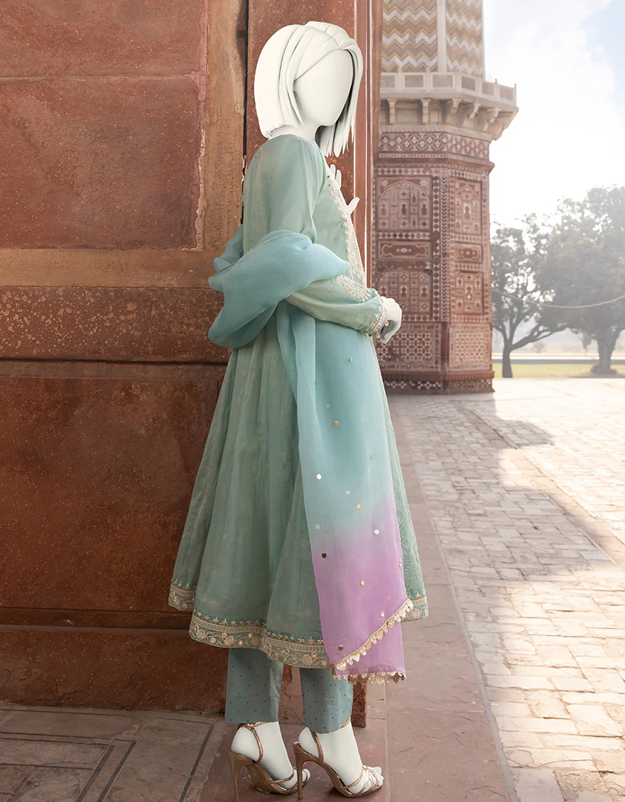 SKY BLUE ZARI 3PC STITCHED | JJPW-S-JPWF-US-22-026 FB/FF-293 - Image 3