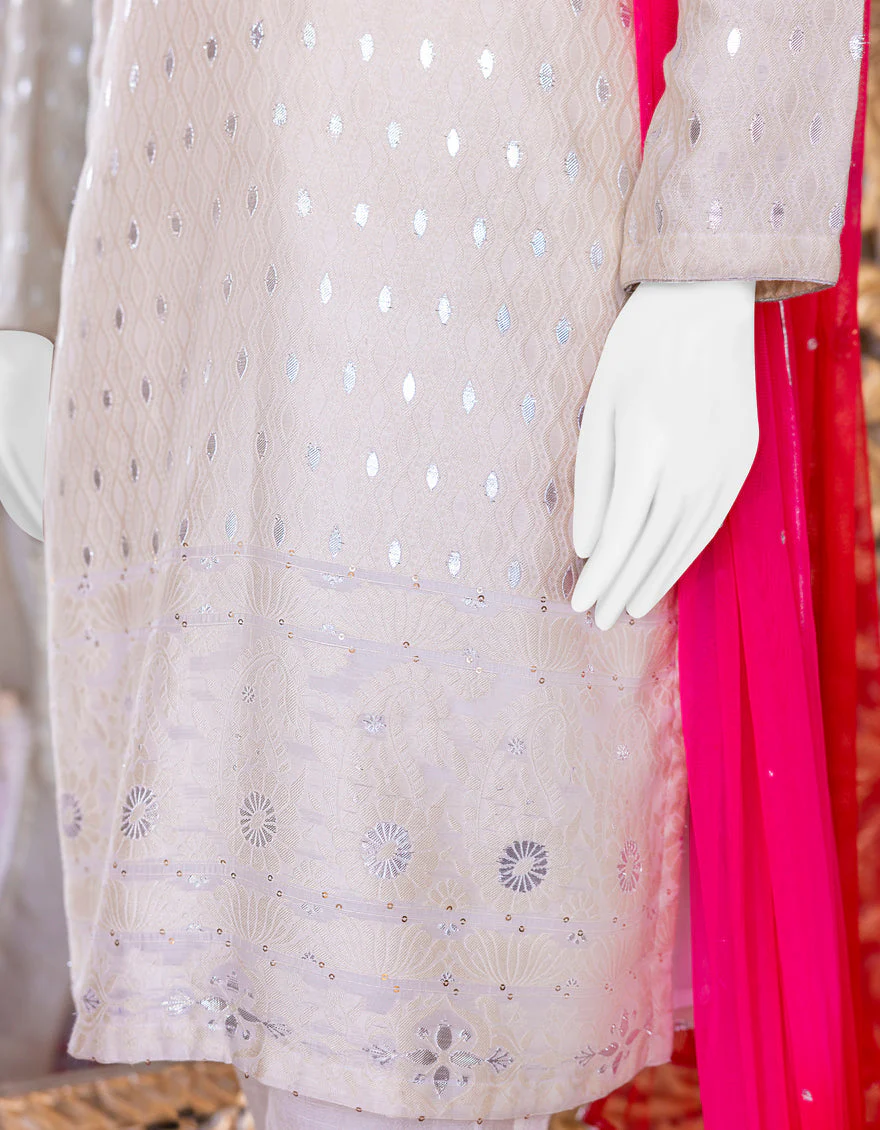 OFF WHITE JACQUARD 3PC STITCHED | JJPW-S-JPWF-US-22-029 FB/FF-449 - Image 4