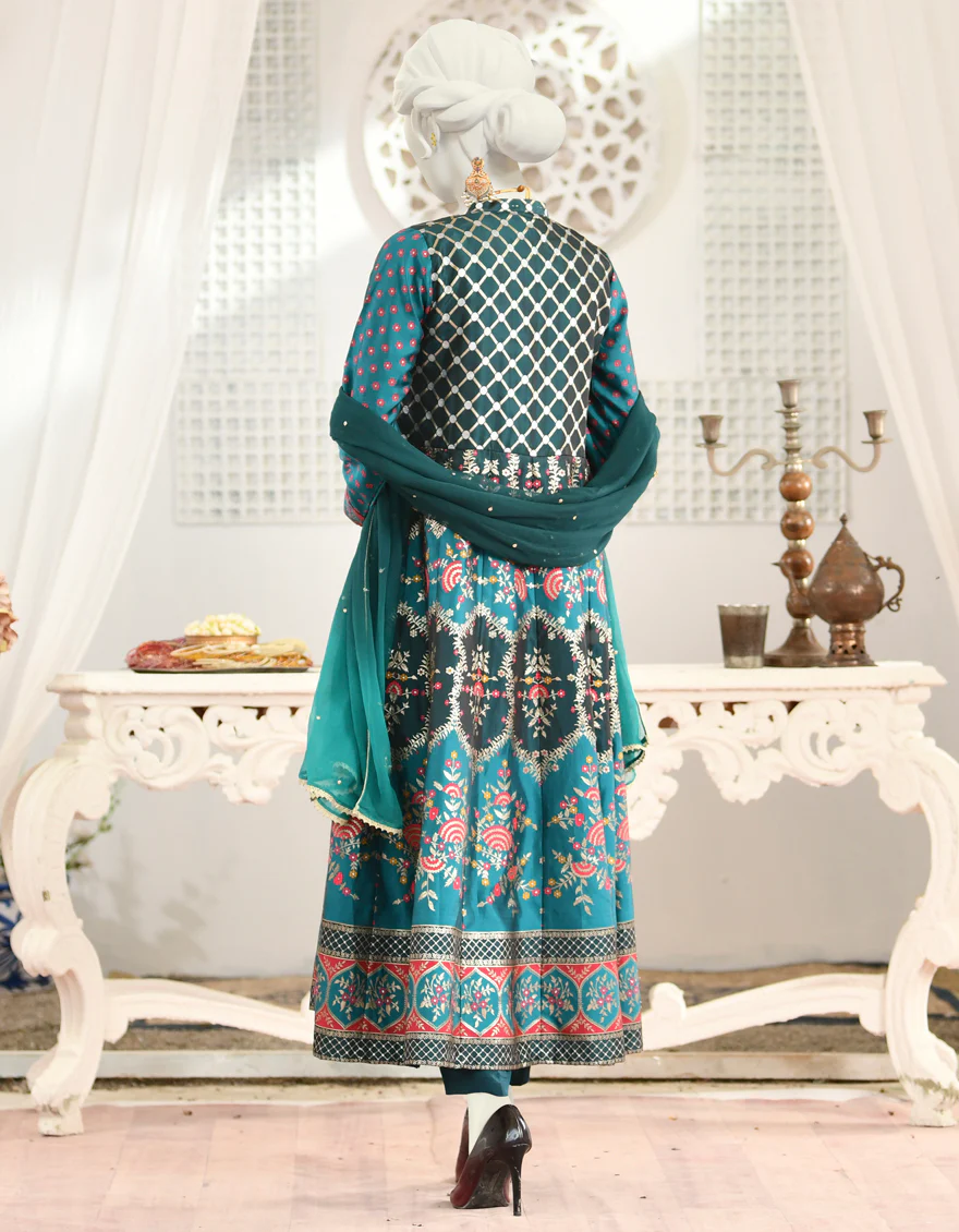 GREEN JACQUARD 3PC STITCHED | JJPW-S-JPWF-US-22-042 FB/FF-472 - Image 2