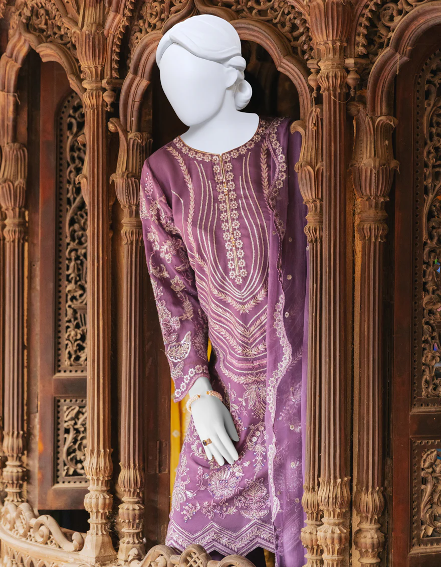 PURPLE CHIFFON 3PC STITCHED | JJPW-S-JPWF-US-23-081 FB/FF-002 - Image 4