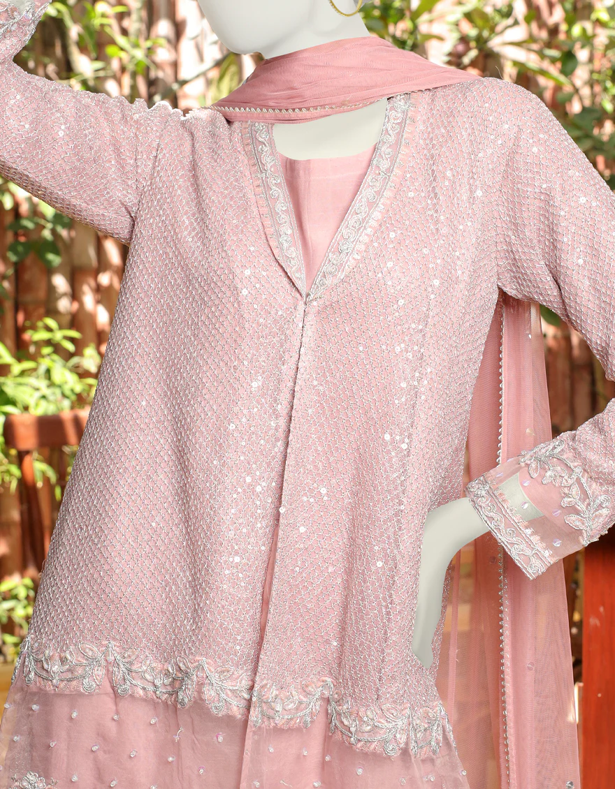PINK ORGANZA 3PC STITCHED | JJPW-S-JPWF-US-23-098 FB/JQ-906 - Image 3