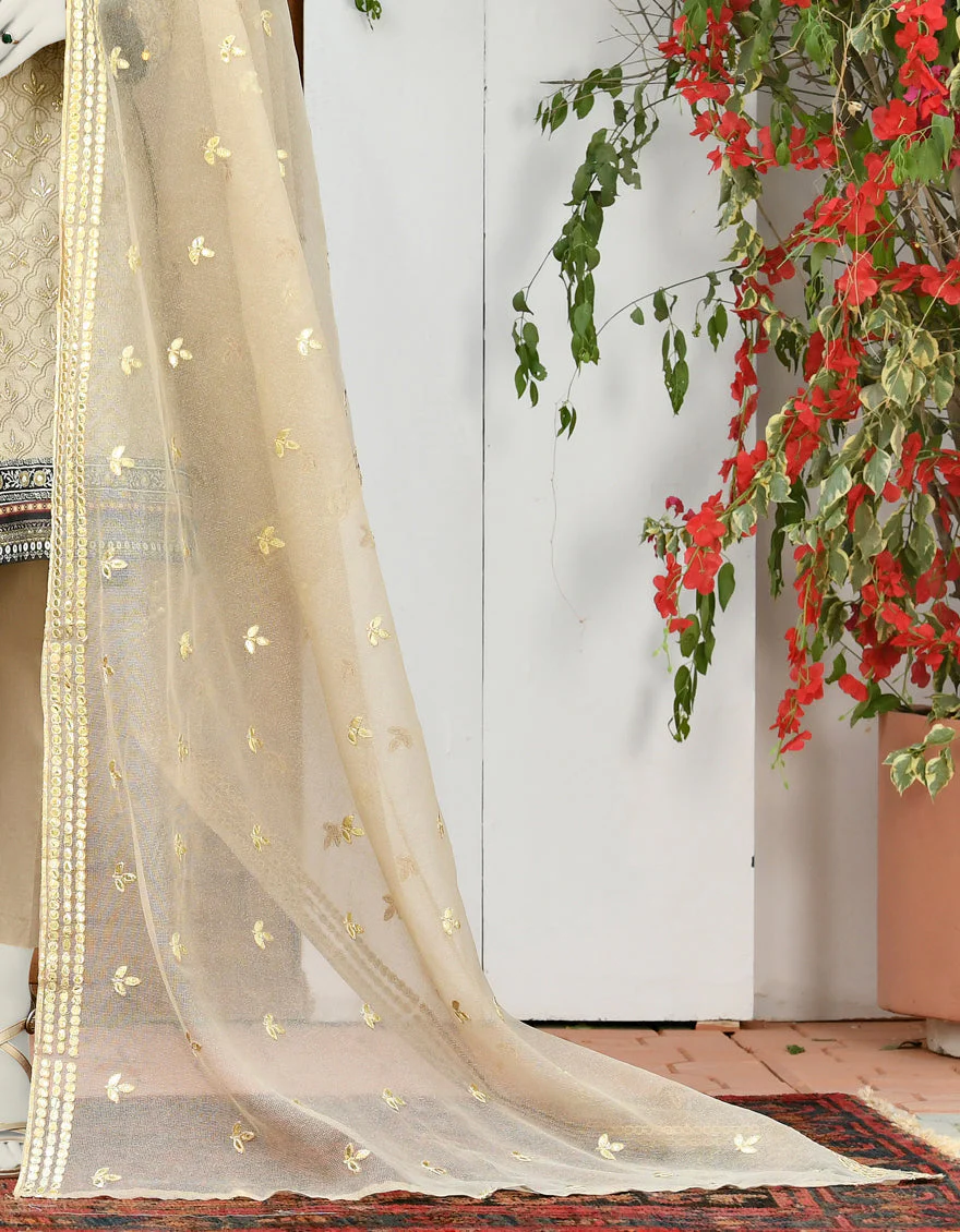 BEIGE CAMBRIC 3PC STITCHED | JJPW-S-JPWS-US-22-305 FB/BAADIA - Image 3