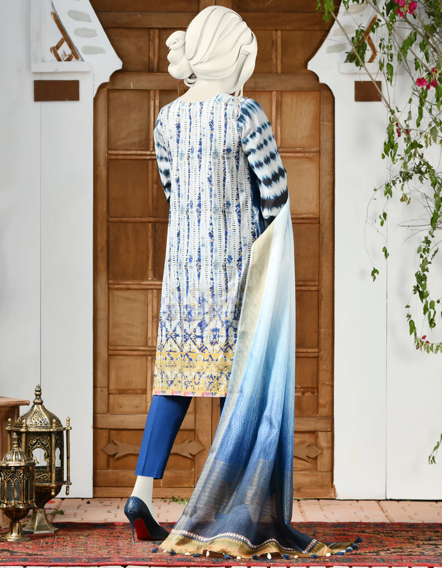 BLUE CAMBRIC 3PC STITCHED | JJPW-S-JPWS-US-22-309 FB/JA-309 - Image 3