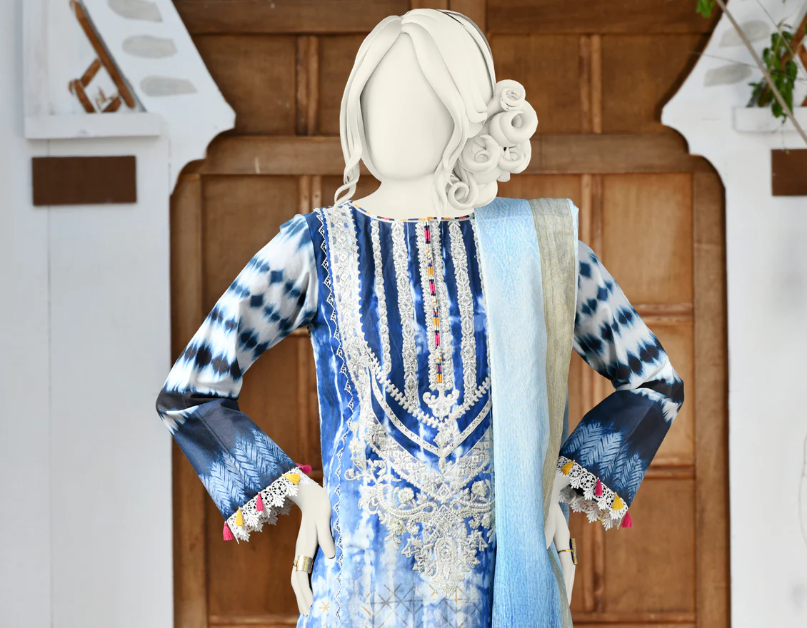 BLUE CAMBRIC 3PC STITCHED | JJPW-S-JPWS-US-22-309 FB/JA-309 - Image 4