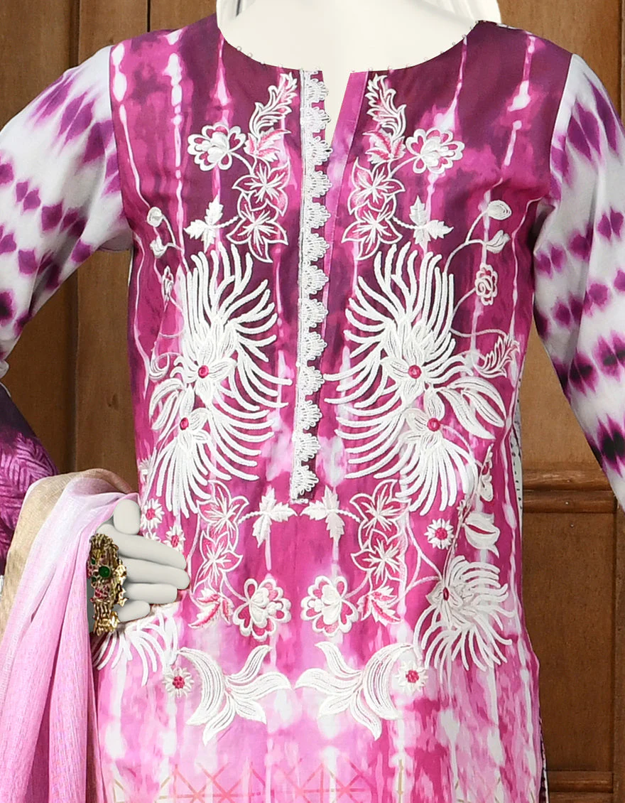 PINK CAMBRIC 3PC STITCHED | JJPW-S-JPWS-US-22-310 FB/JQ-756 - Image 2