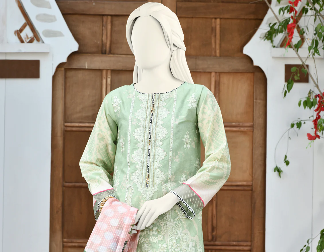 GREEN CAMBRIC 3PC STITCHED | JJPW-S-JPWS-US-22-319 FB/BLAZE - Image 3