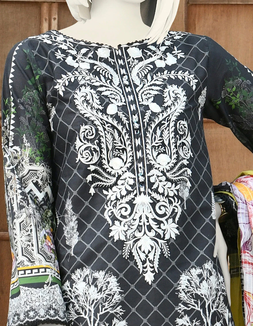 BLACK CAMBRIC 3PC STITCHED | JJPW-S-JPWS-US-22-320 FB/GRACE LAND - Image 2