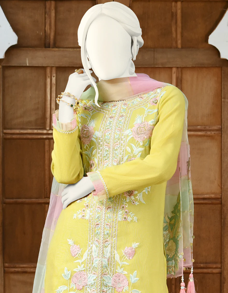 LEMON KHADDI 3PC STITCHED | JJPW-S-JPWS-US-22-341 FB/AM-2251 - Image 2